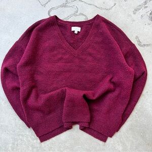 Lucky Brand Deep Red V-Neck Sweater